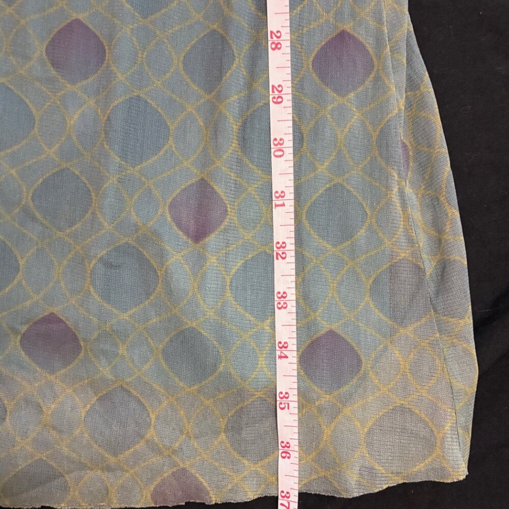 Weston Wear Short Sleeve Summer Dress, Size Medium, Shades of Blue and Green - Picture 3 of 8